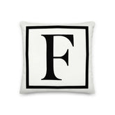 Letter F Border Monogram Decorative Throw Pillow Cushion, Pillow, $ 64.50, A Moment Of Now™